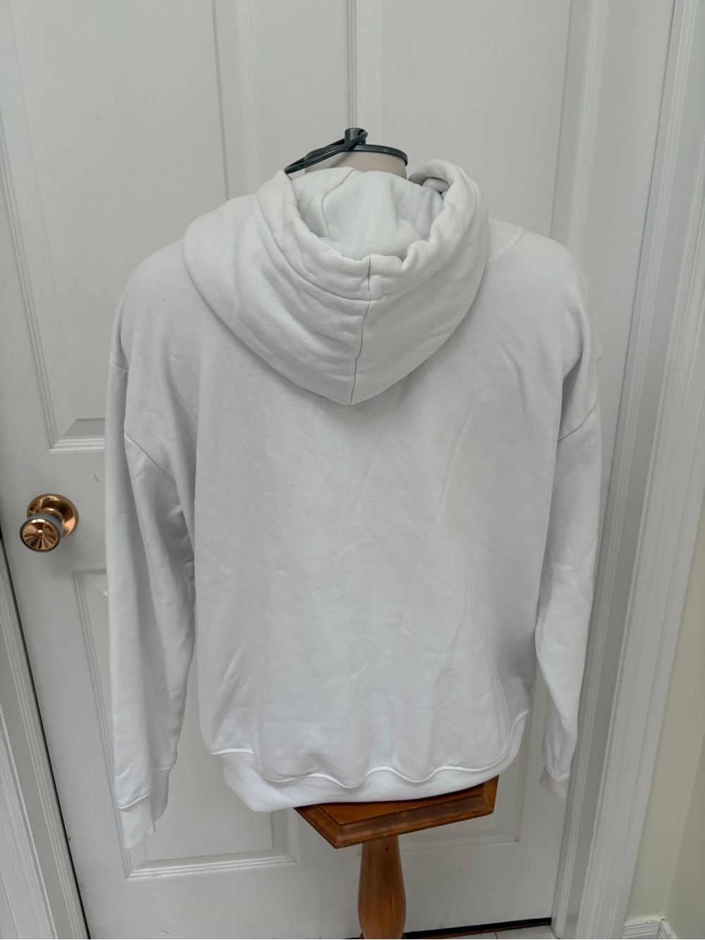H&M White Women's Pullover Hoodie with Drawstring ladies medium - Picture 4 of 6